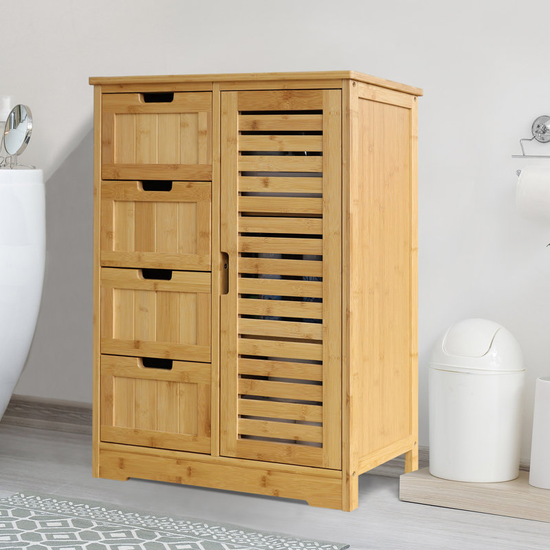 Wade Logan Fyllia 24" W x 32.5" H x 12" D Solid Wood Free-Standing ...
